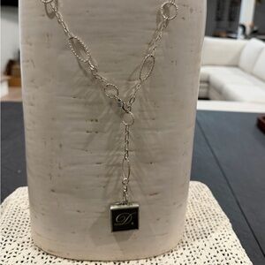 Jewel Kade Silver Necklace with Initial Pendant.